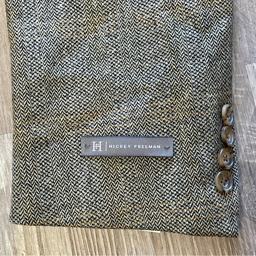 NWT Hickey Freeman Madison Blazer Green Wool and Cashmere Blend Sport Coat 42 - Picture 5 of 15